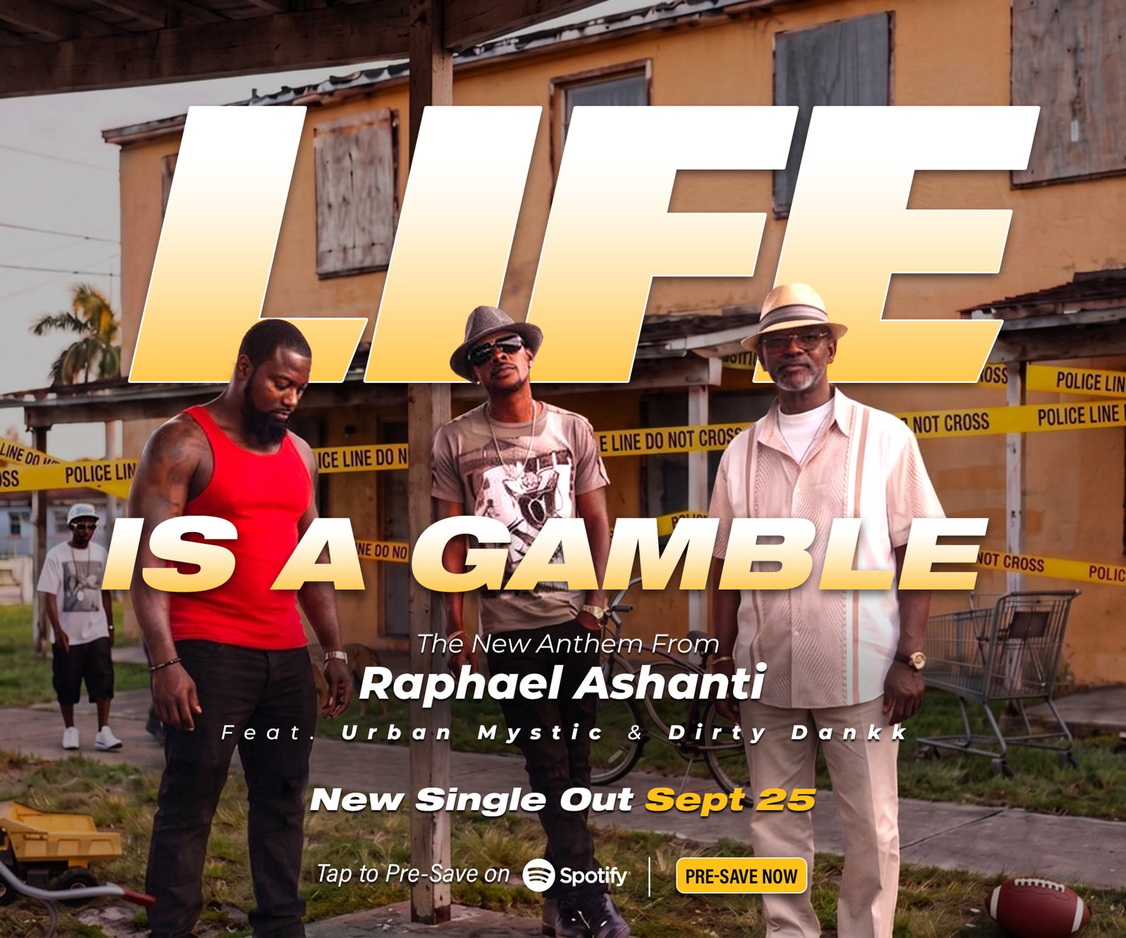 Life Is A Gamble — Raphael Ashanti feat. Urban Mystic & Dirty Dankk. Listen / pre-save now.